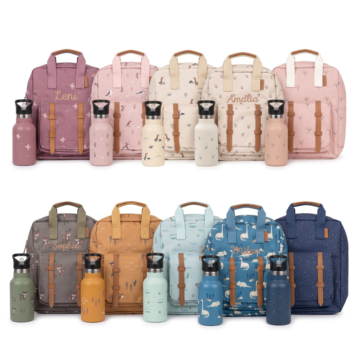 FRESK Kindergartenrucksack und Trinkflasche personalisiert - wunderwunsch