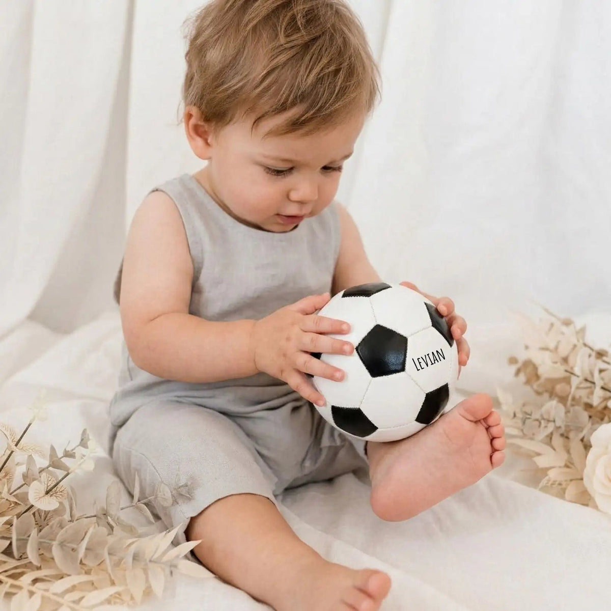 Fußball personalisiert - Schwarz-Weiß - wunderwunsch