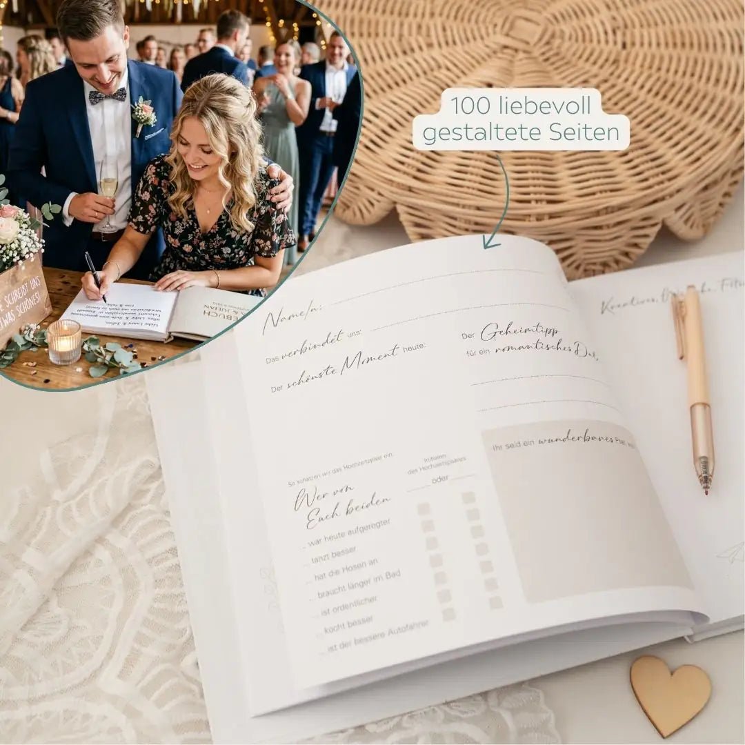 Gästebuch "Unsere Hochzeit" personalisiert - wunderwunsch