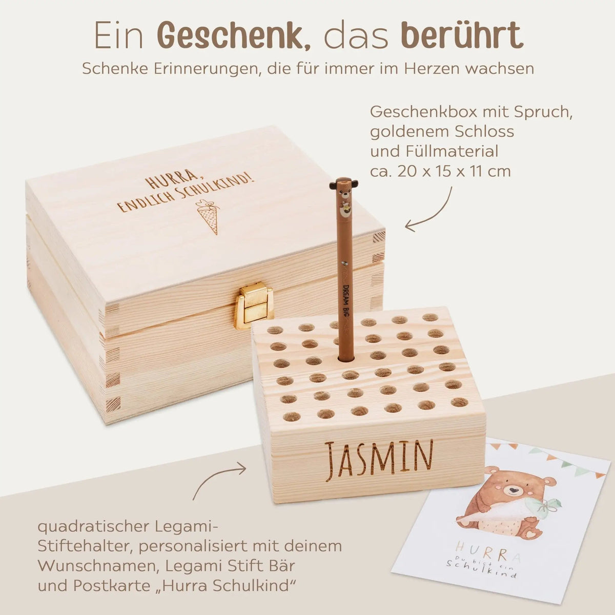 Geschenkbox Schulkind - Legami + Postkarte - wunderwunsch
