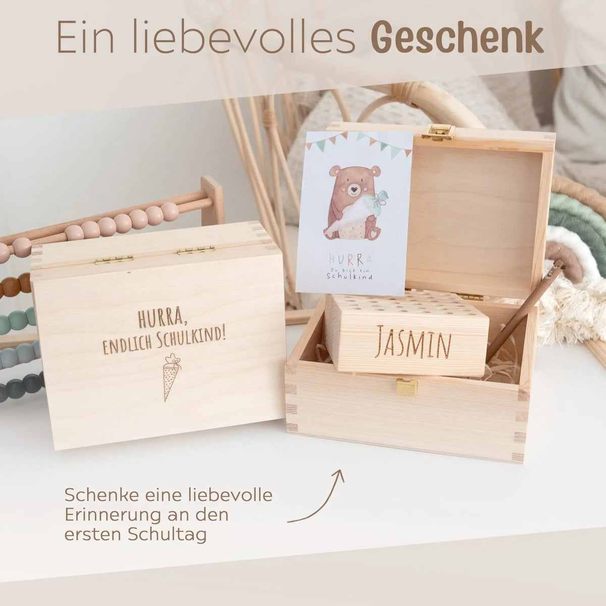 Geschenkbox Schulkind - Legami + Postkarte - wunderwunsch