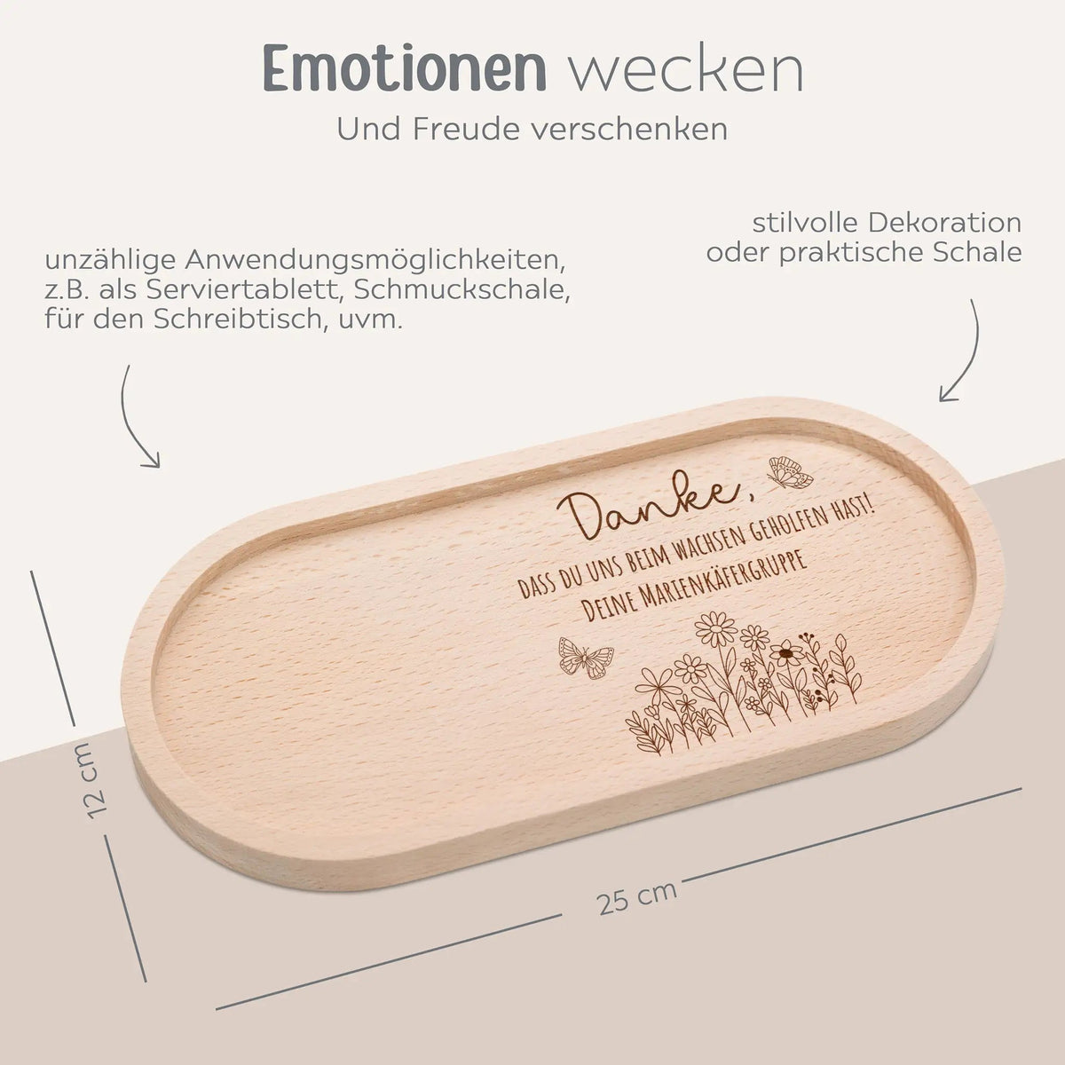 Geschenkset für Erzieher:innen – Tasse & Tablett - wunderwunsch