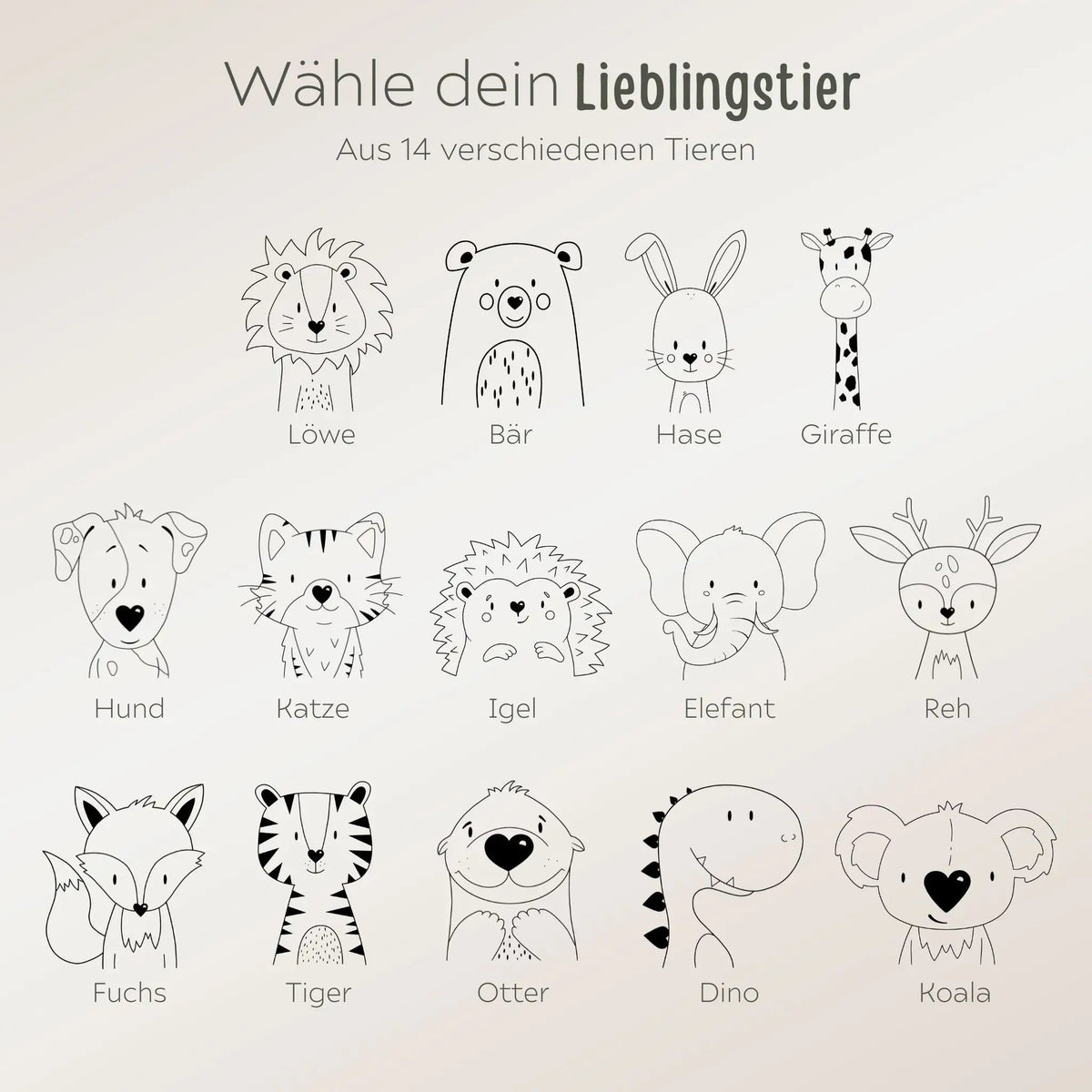 Glasdose personalisiert - Tier Bäume Gravur - wunderwunsch