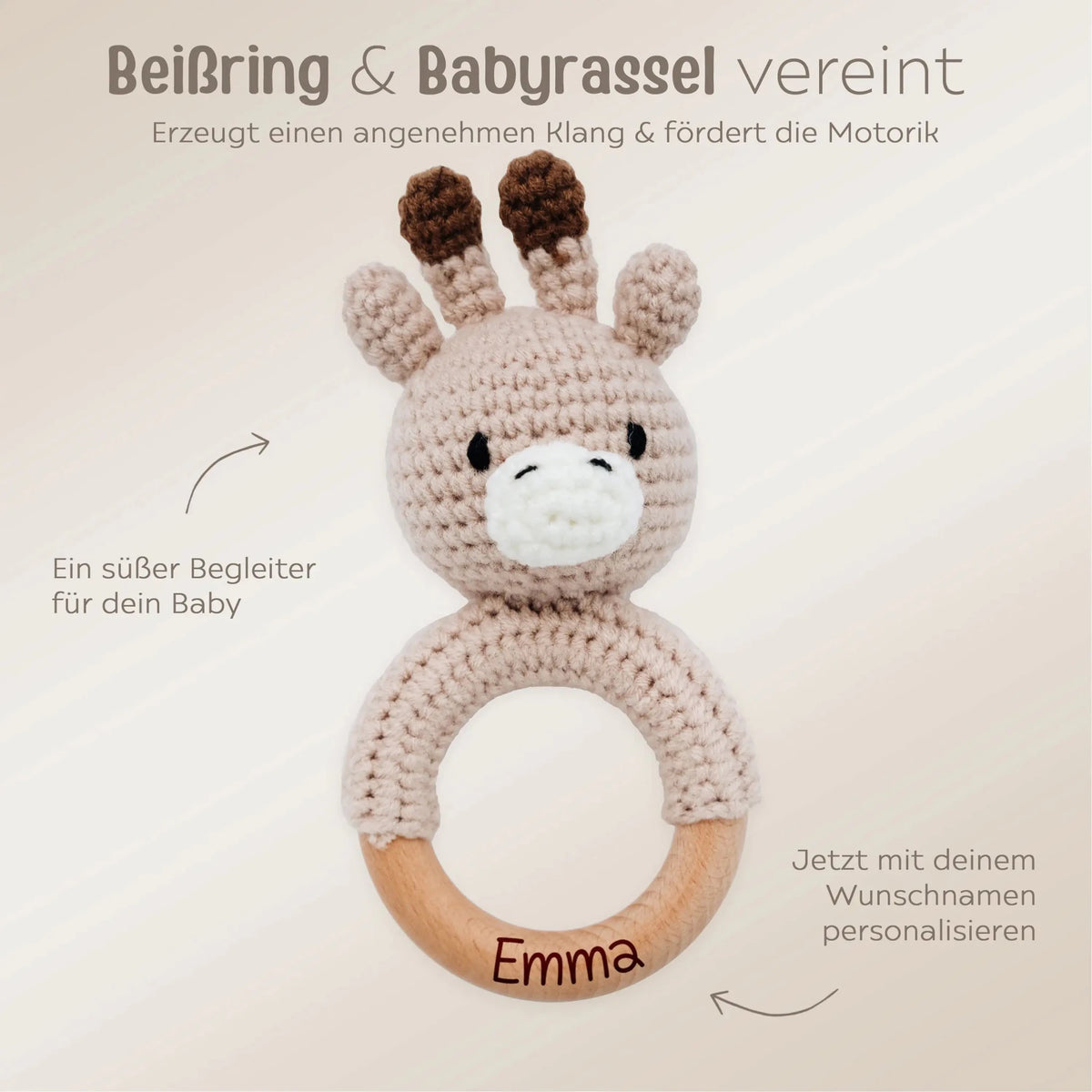 Greifling Giraffe personalisiert - wunderwunsch