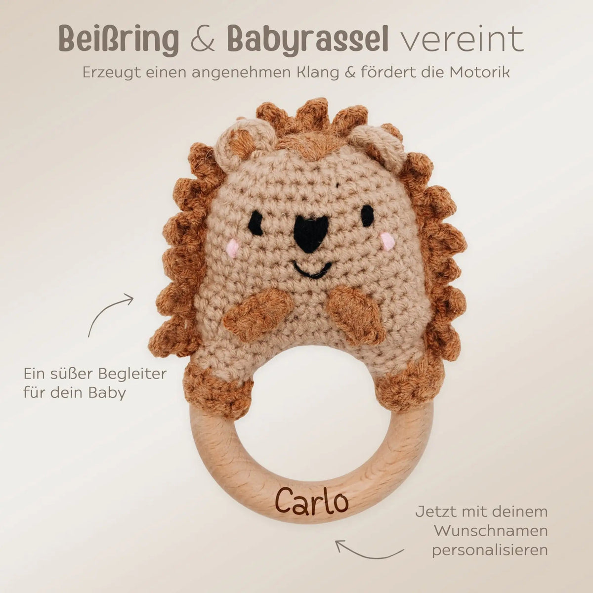 Greifling Igel personalisiert - wunderwunsch
