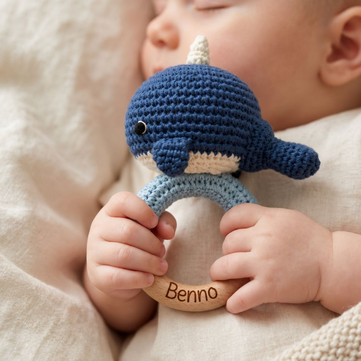 Greifling Wal personalisiert - wunderwunsch
