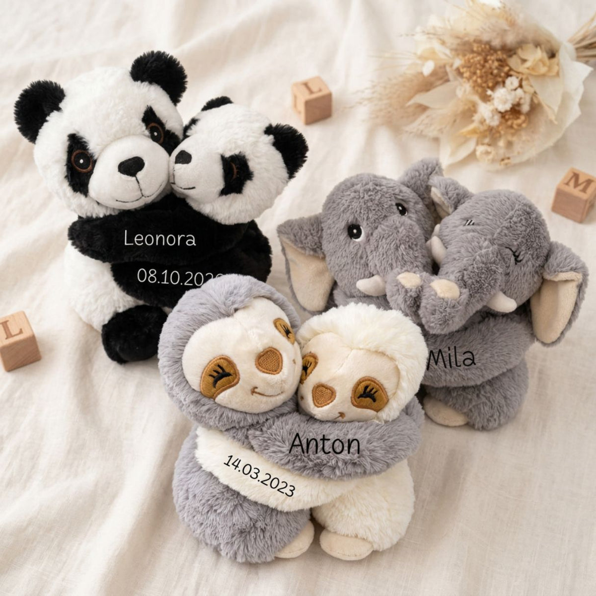 HABIBI PLUSH Wärmetier Paar personalisiert - wunderwunsch