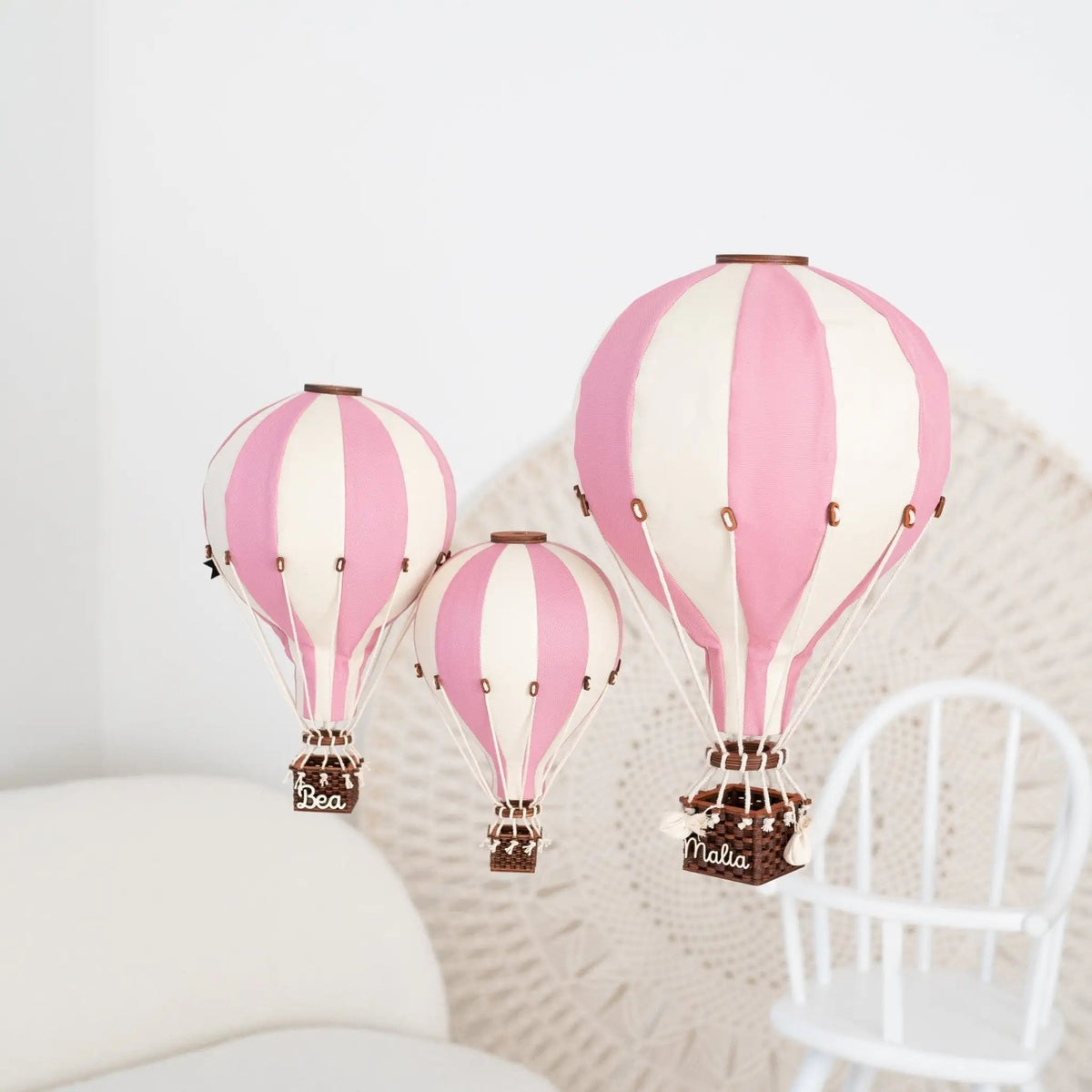 Heißluftballon Kinderzimmer Wanddeko personalisiert - wunderwunsch