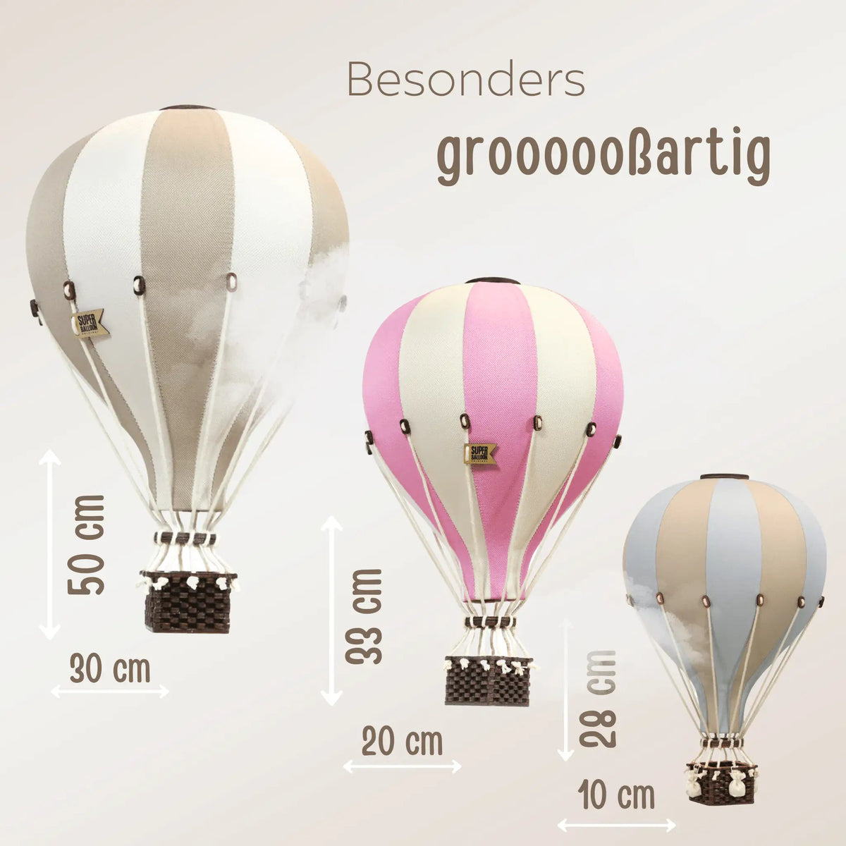 Heißluftballon Kinderzimmer Wanddeko personalisiert - wunderwunsch