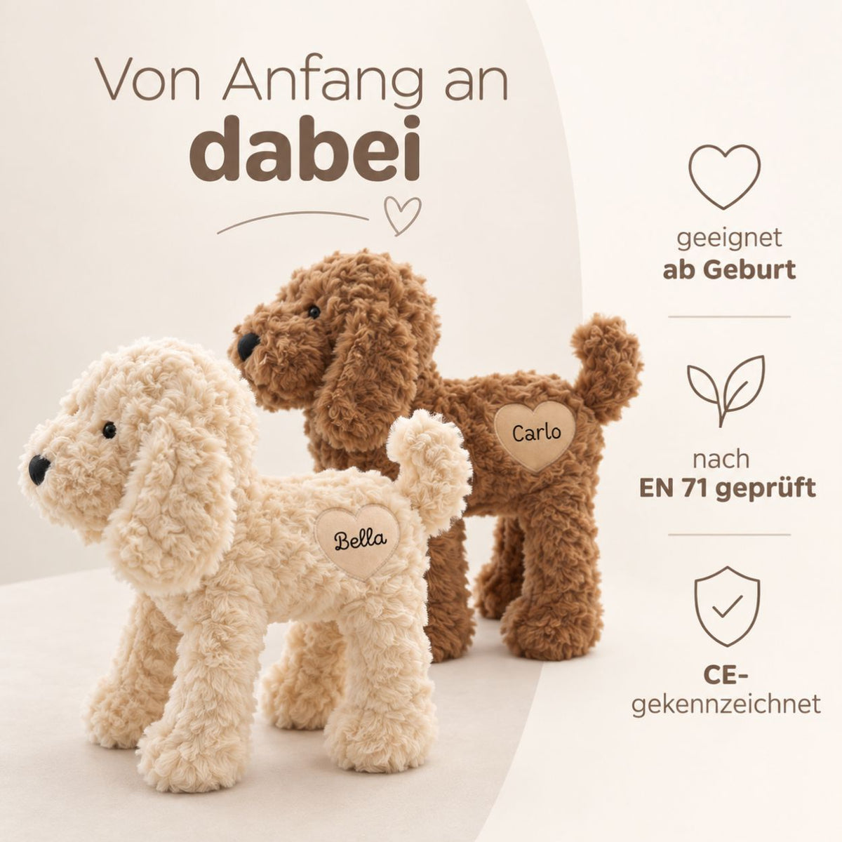 Hund Kuscheltier personalisiert - wunderwunsch