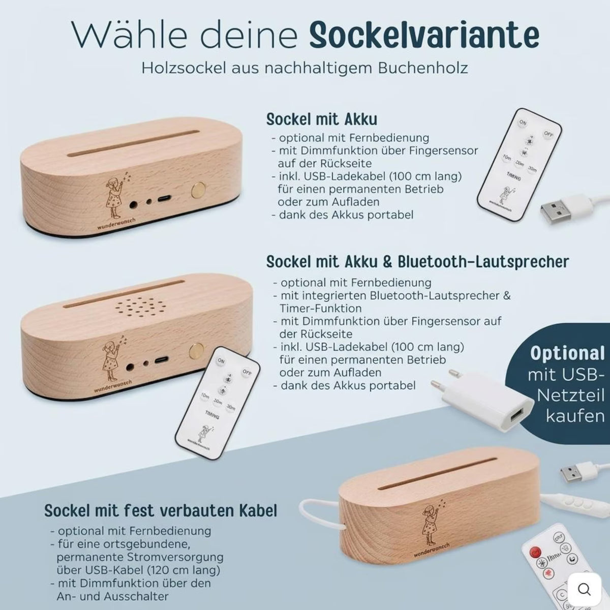 LED Nachtlicht Herz - Danke Mama - wunderwunsch