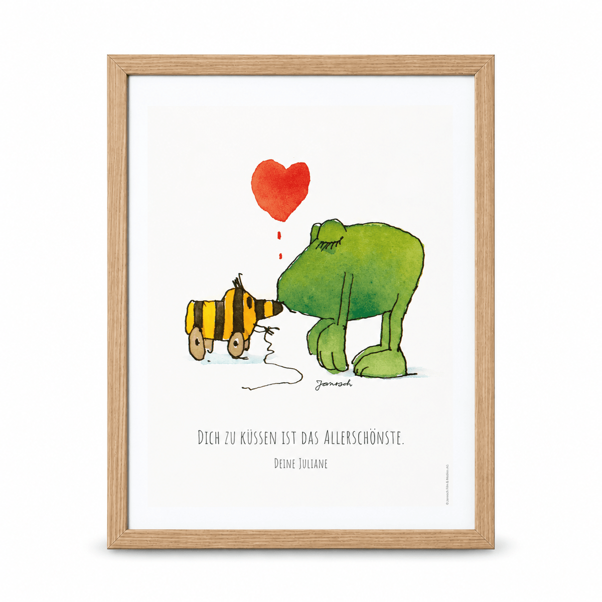 JANOSCH Poster - Ein Kuss für dich - wunderwunsch