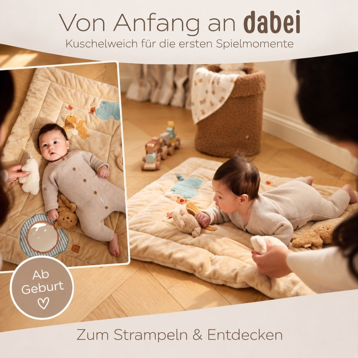 JOLLEIN Aktivitäten-Krabbeldecke personalisiert - Jollies - wunderwunsch