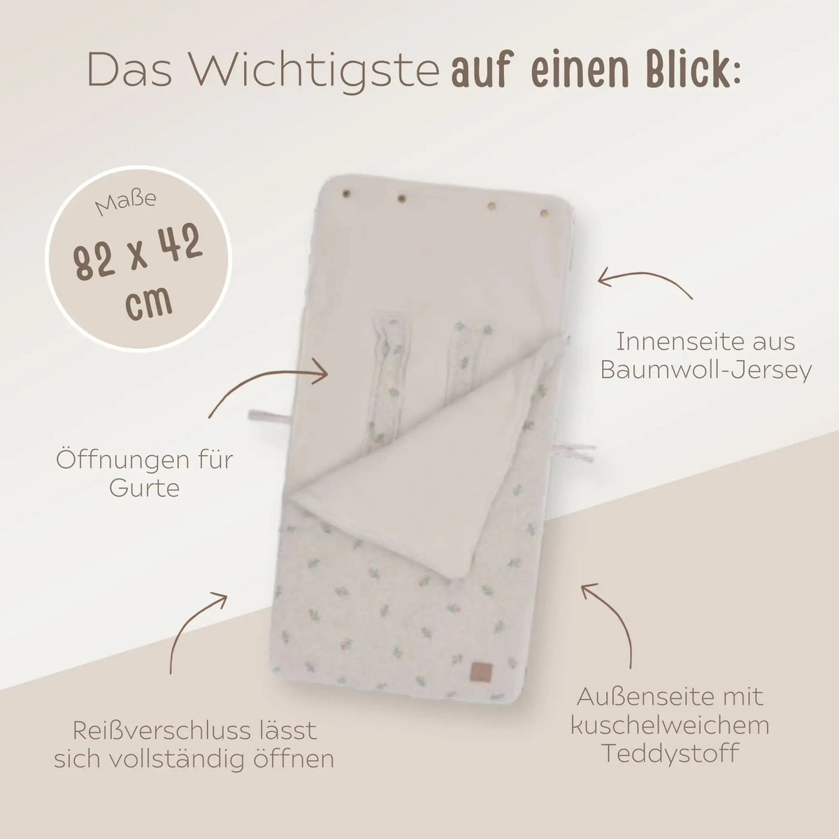 JOLLEIN Fußsack "Zweige" - wunderwunsch