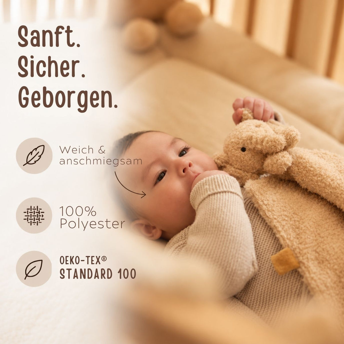 JOLLEIN Plüsch Schmusetuch personalisiert - Jollies - wunderwunsch