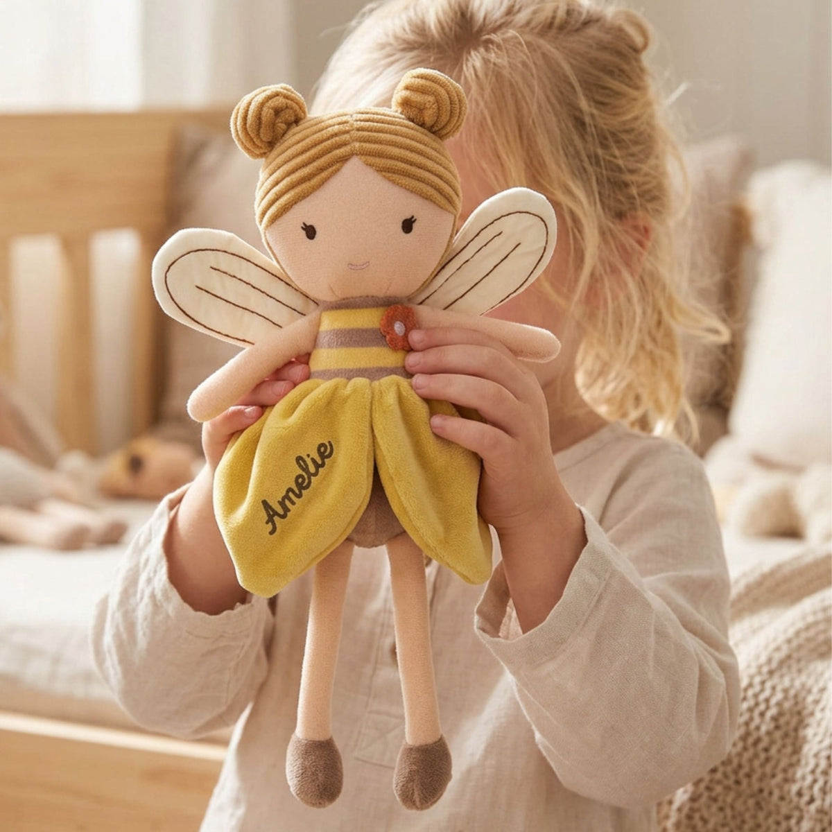 JOLLEIN Stoffpuppe Fee personalisiert - wunderwunsch