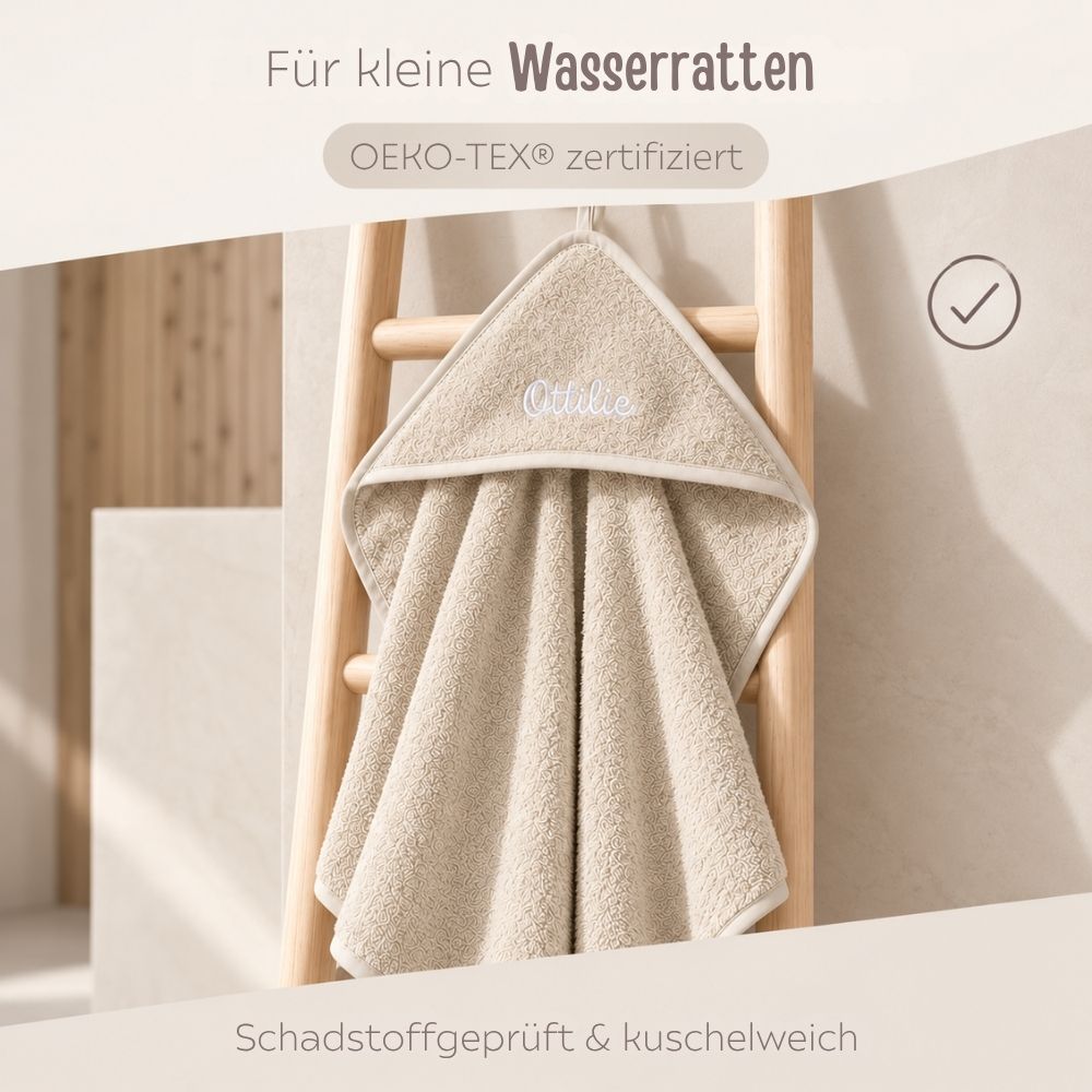Kapuzenhandtuch Frottee personalisiert - wunderwunsch