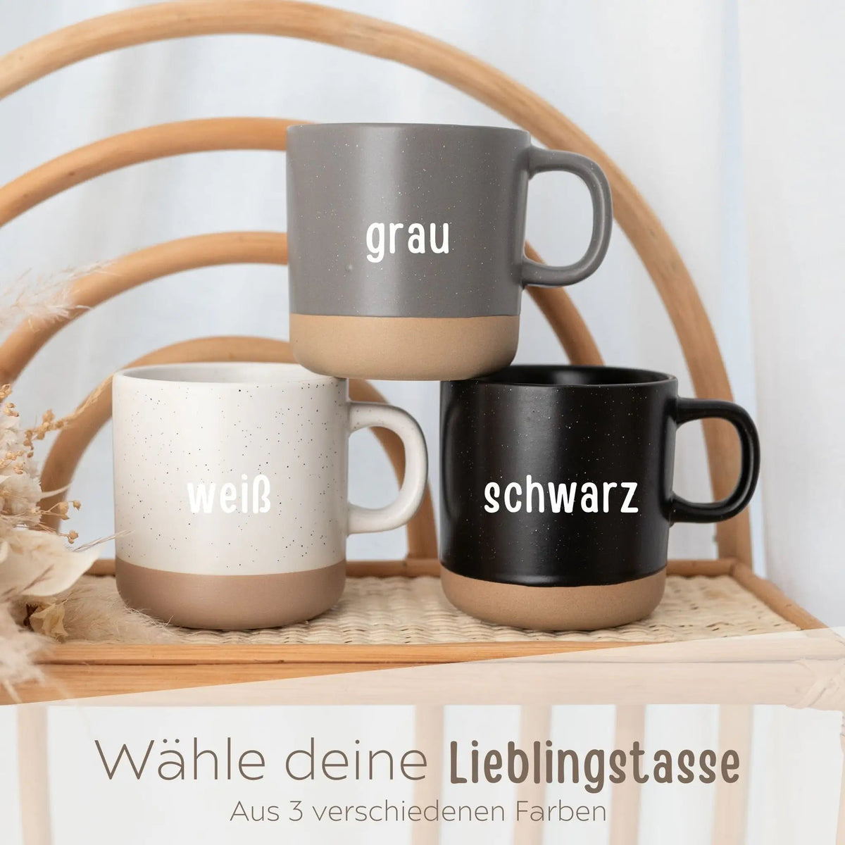Keramikbecher Steingut - Kleine Menschen große Herzen - wunderwunsch