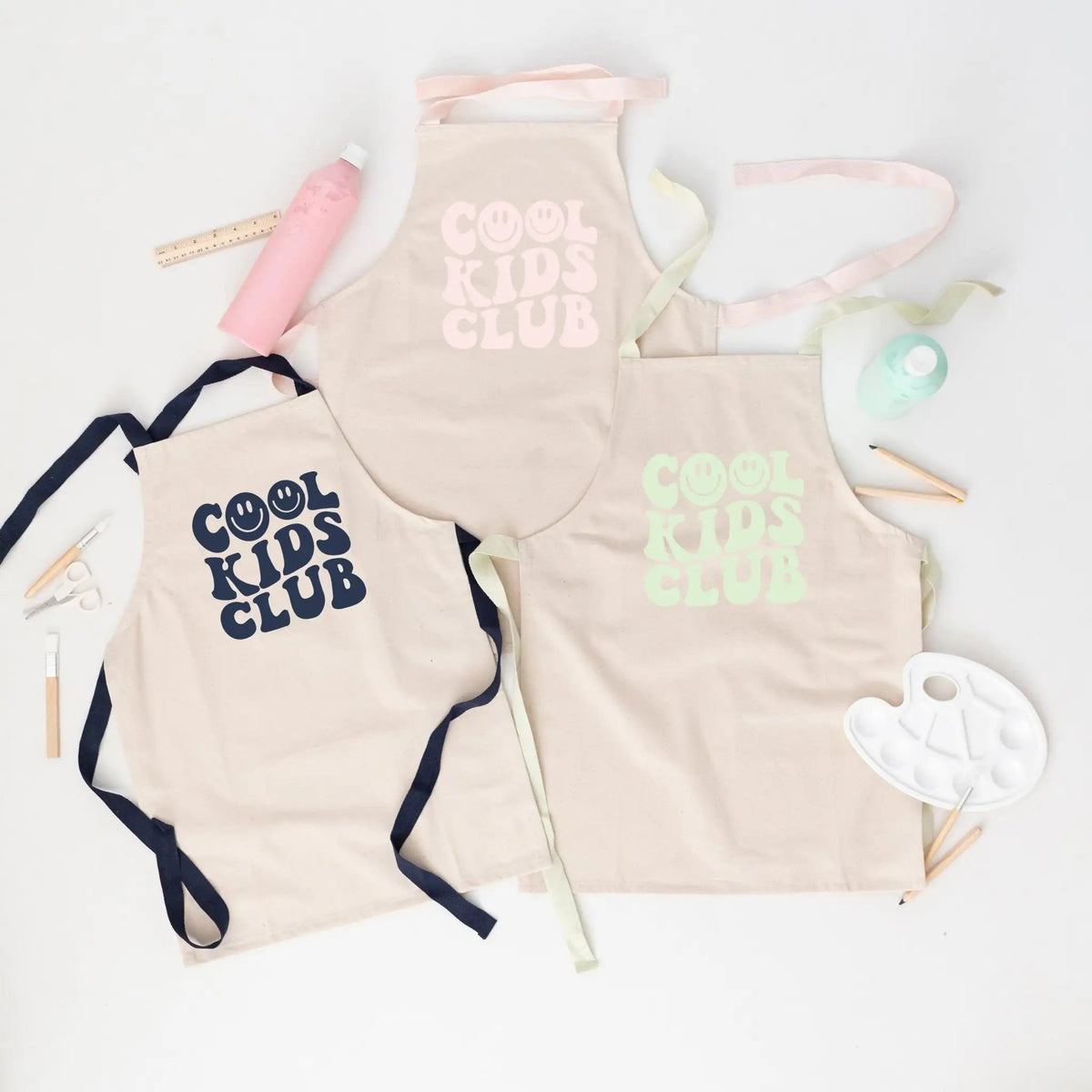 Kinder Schürze Pastell "Cool Kids Club" - wunderwunsch