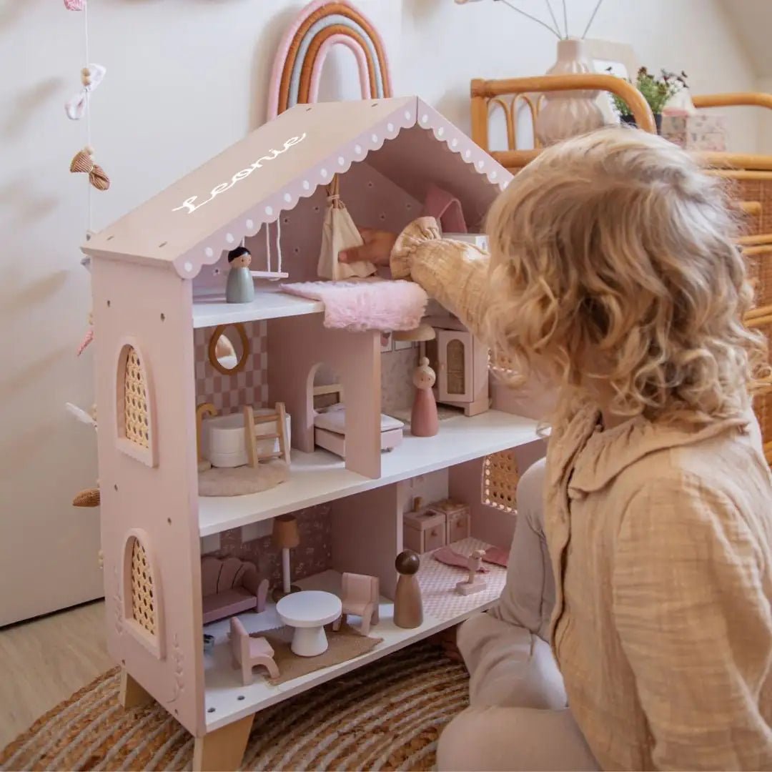 LABEL LABEL Puppenhaus Holz personalisiert - wunderwunsch