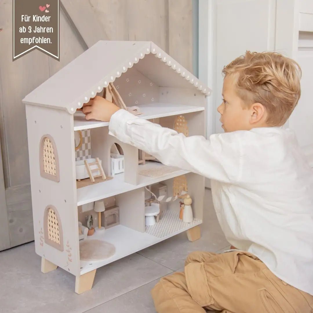 LABEL LABEL Puppenhaus Holz personalisiert - wunderwunsch