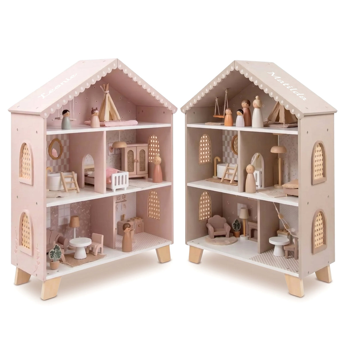 LABEL LABEL Puppenhaus Holz personalisiert - wunderwunsch