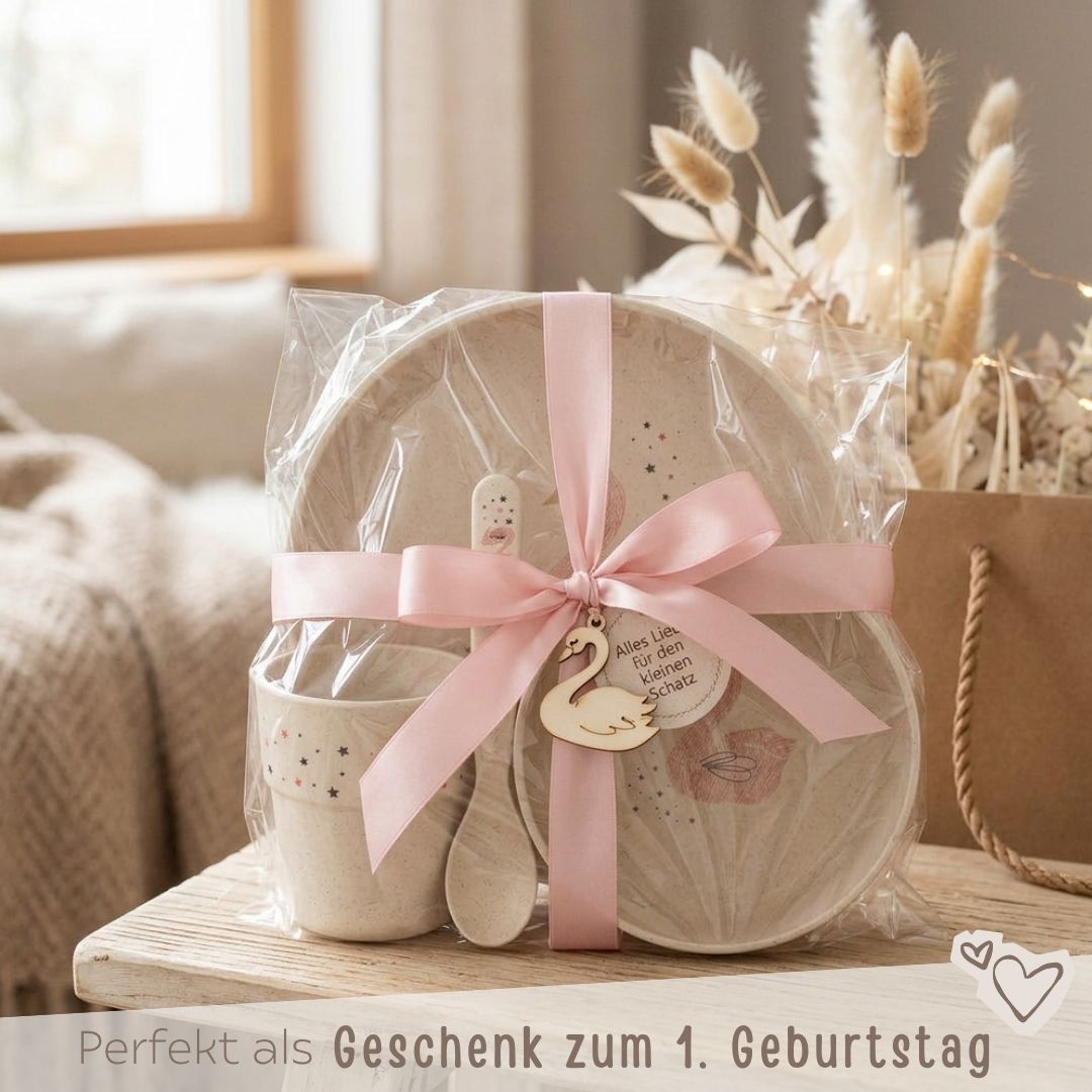 LÄSSIG Geschirr-Set "Schwan" - wunderwunsch