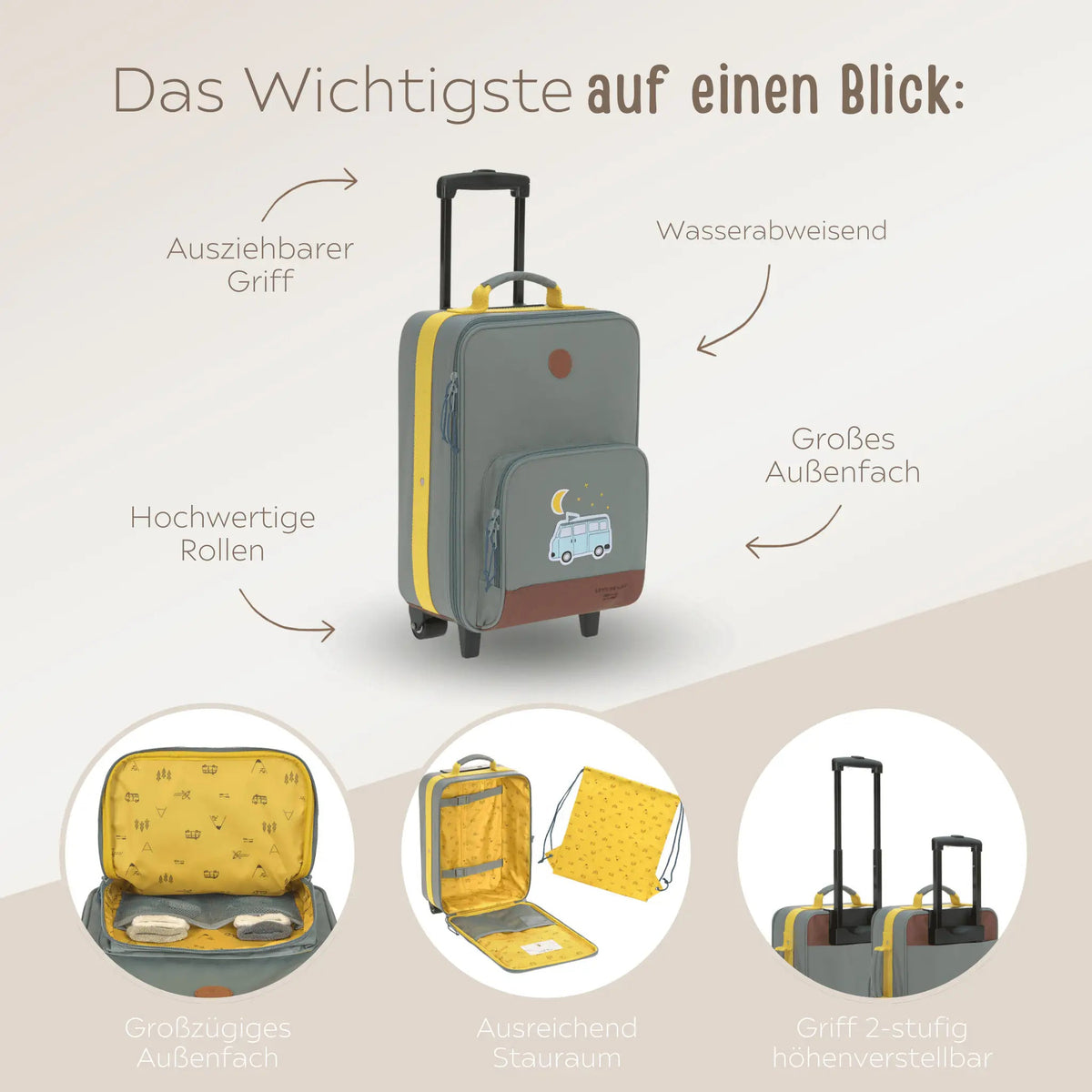 LÄSSIG Kinder Koffer "Adventure" personalisierbar - wunderwunsch