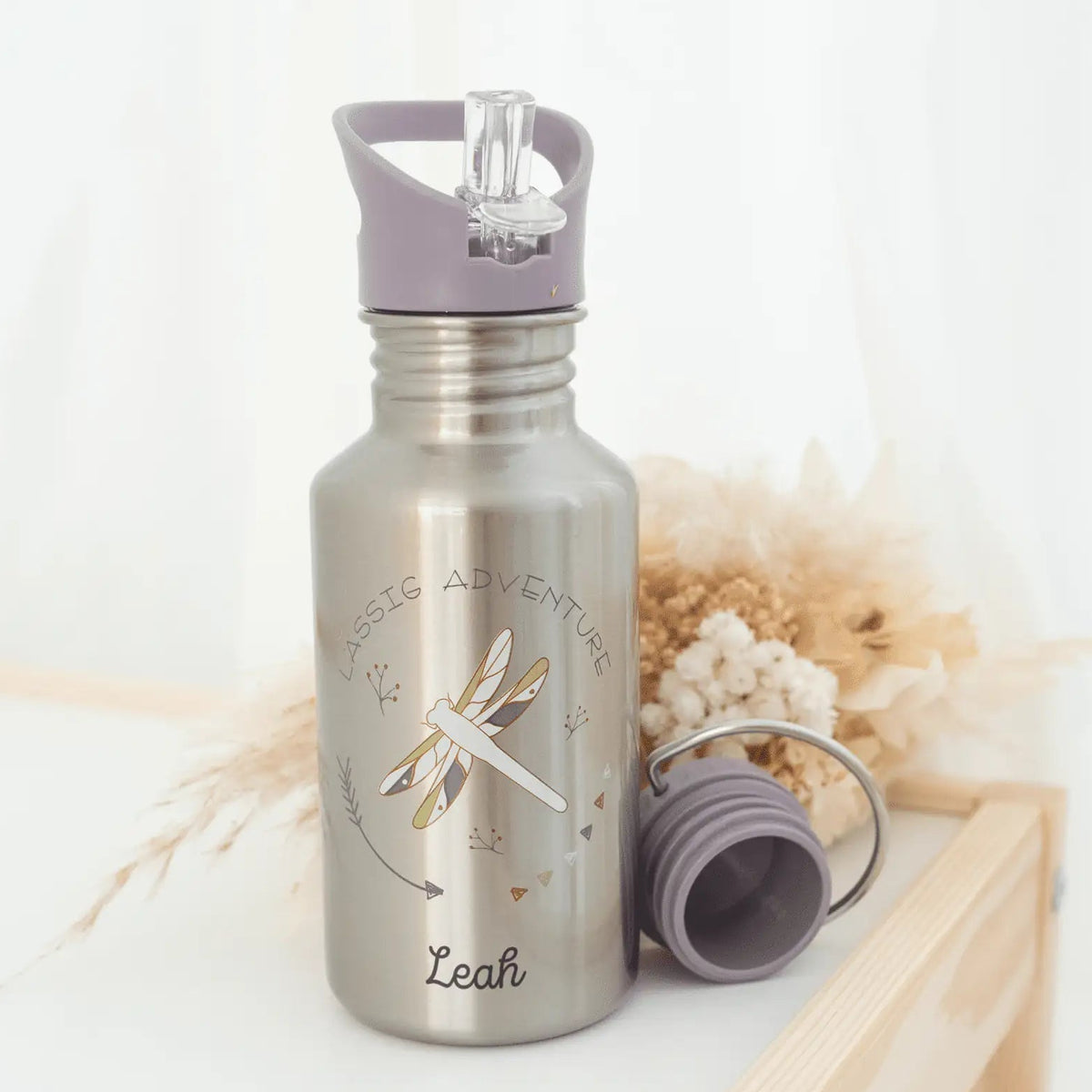 LÄSSIG Edelstahl Kinder Trinkflasche personalisiert - Adventure - wunderwunsch
