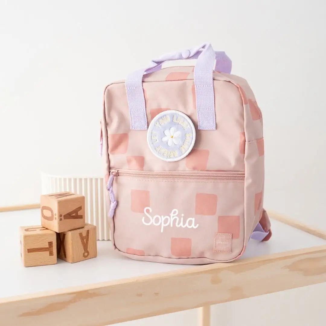 LÄSSIG Kindergartenrucksack Square "Pattern Party" personalisiert - wunderwunsch
