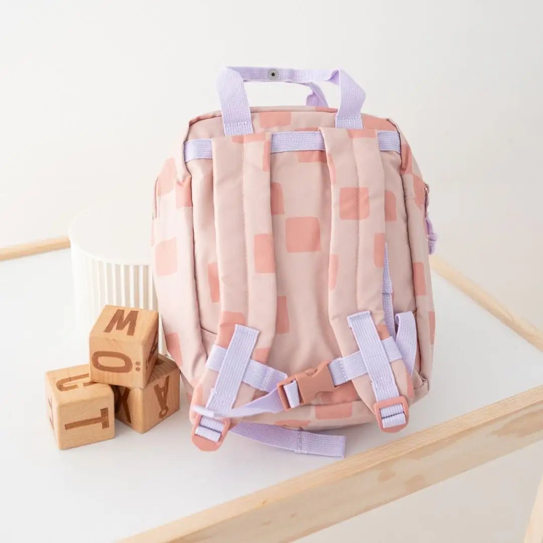 LÄSSIG Kindergartenrucksack Square "Pattern Party" personalisiert - wunderwunsch