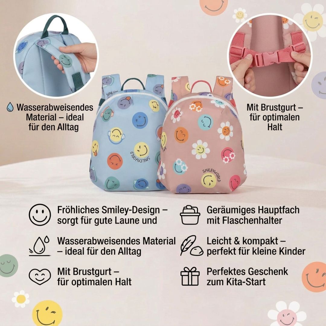 LÄSSIG Kinderrucksack Smileys personalisiert - wunderwunsch