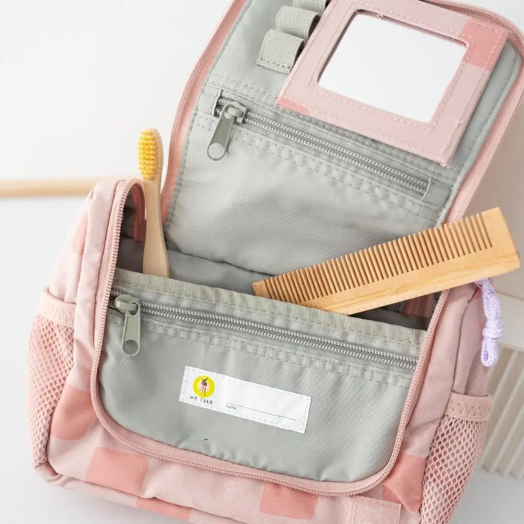 LÄSSIG Kulturtasche Kinder "Pattern Party" personalisierbar - wunderwunsch