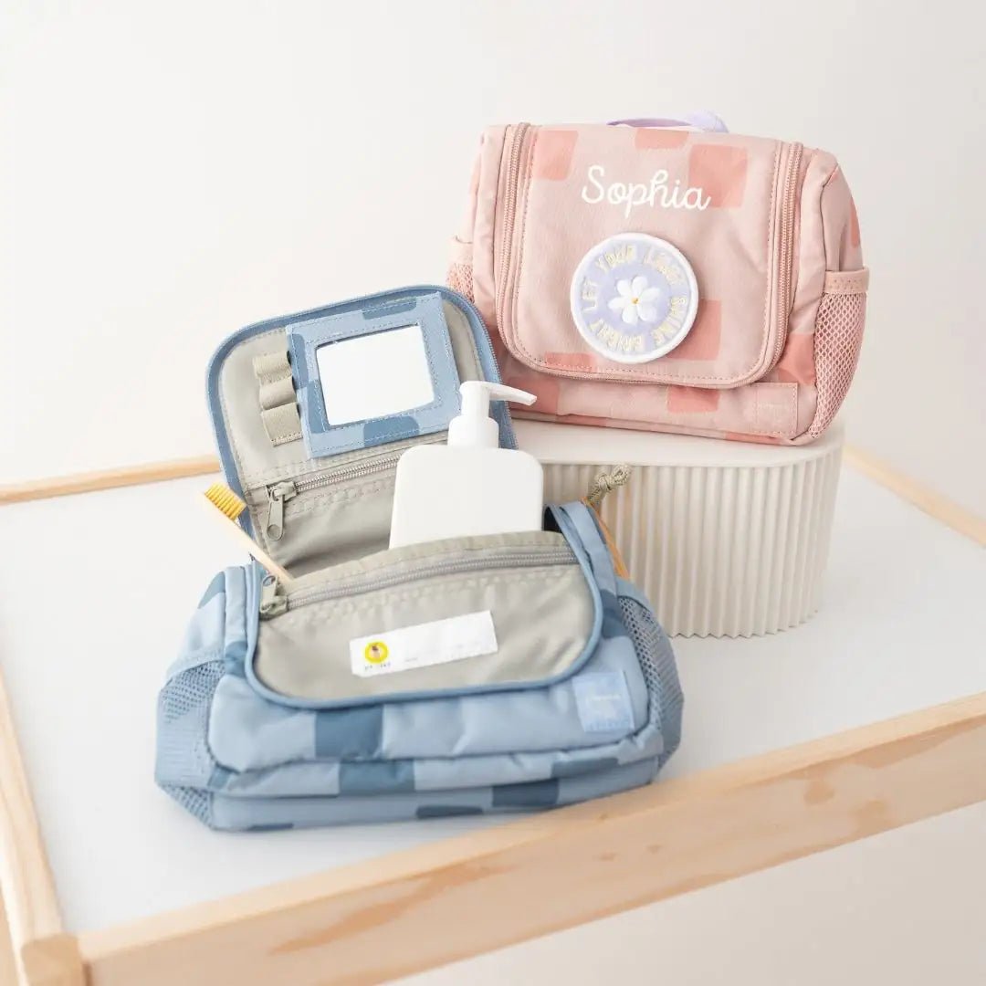 LÄSSIG Kulturtasche Kinder "Pattern Party" personalisierbar - wunderwunsch