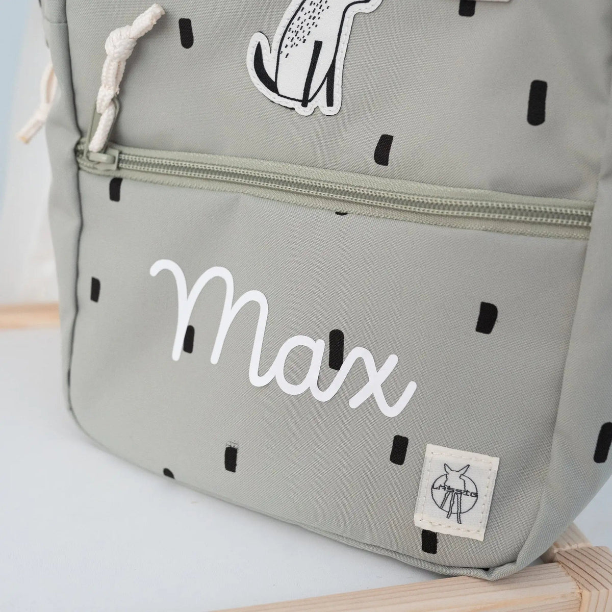LÄSSIG Rucksack "Punkte eckig" personalisiert - wunderwunsch