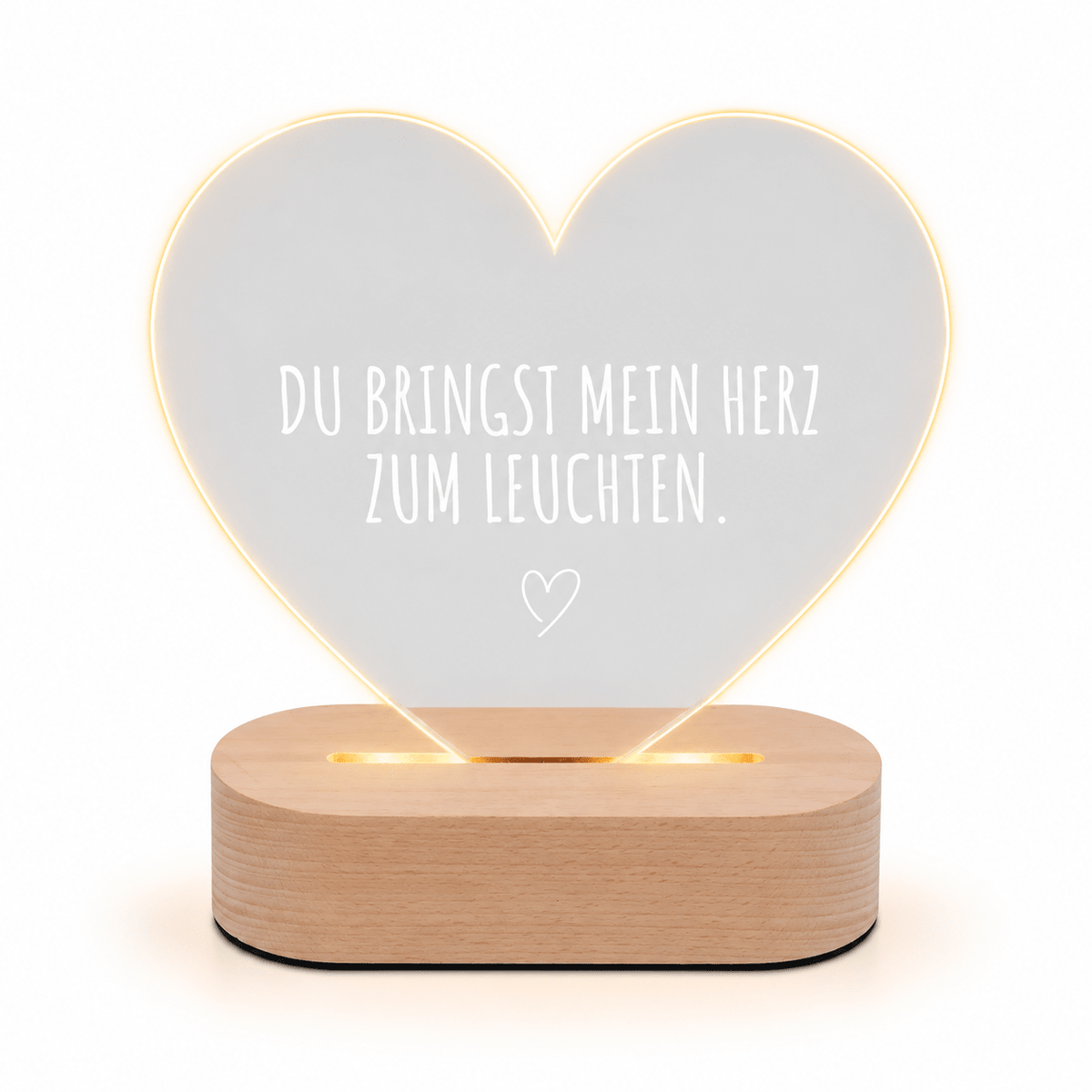 LED Nachtlicht Herz - Du bringst mein Herz zum Leuchten - wunderwunsch