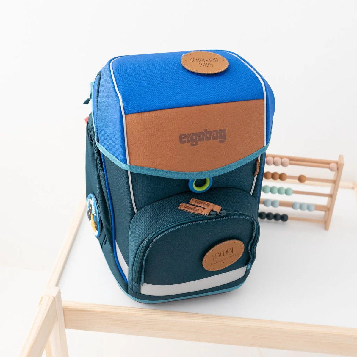 Lederpatches für Rucksack/Schulranzen personalisiert - wunderwunsch