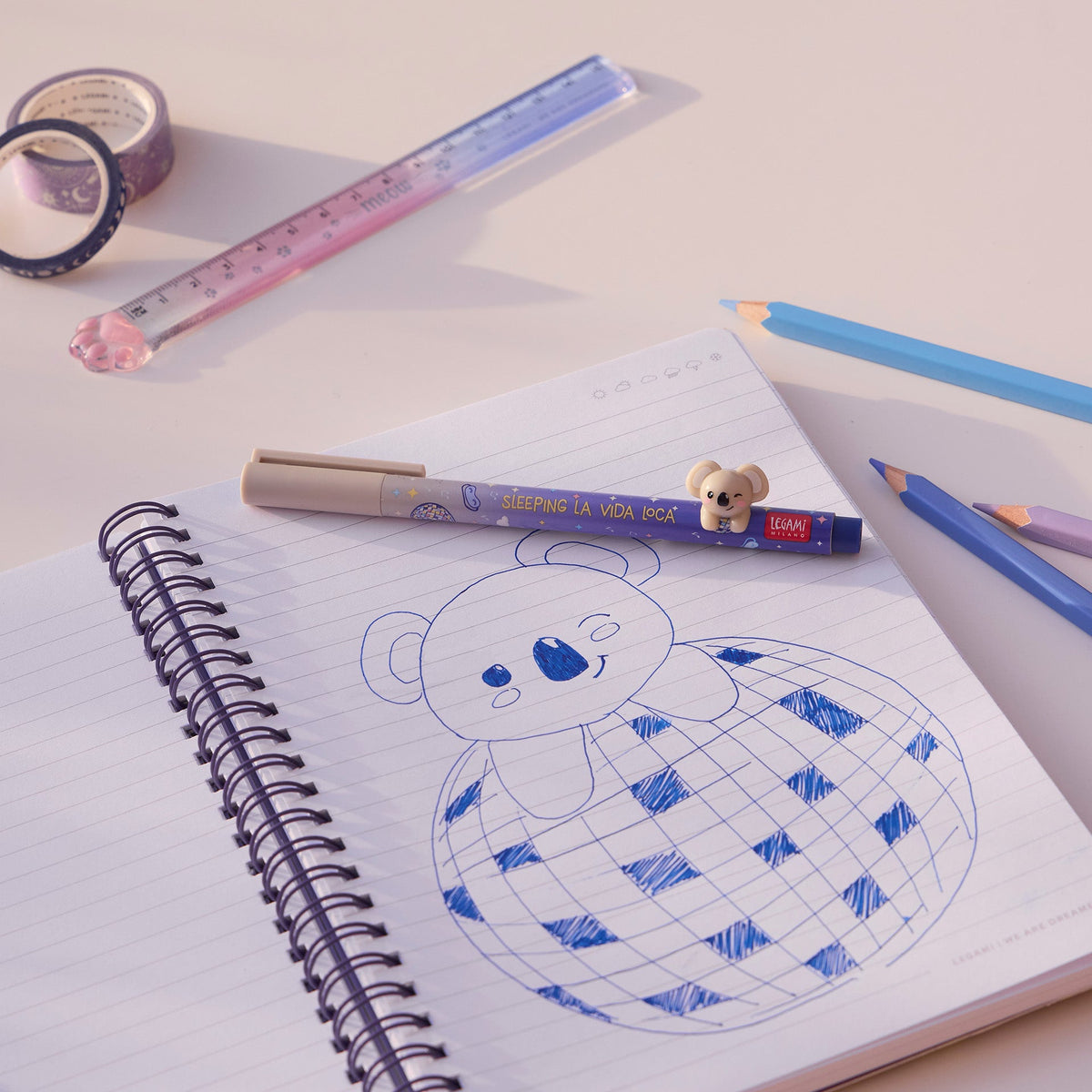LEGAMI Gelstift mit Tierdeko Koala - Lovely Friends - wunderwunsch