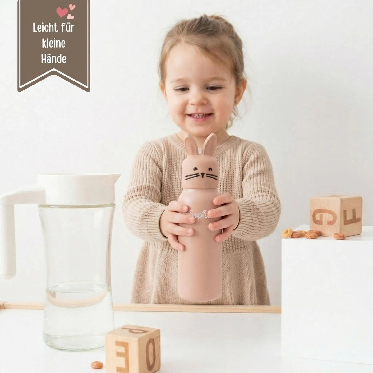 LIEWOOD Edelstahl Trinkflasche 350ml personalisiert - Tier - wunderwunsch