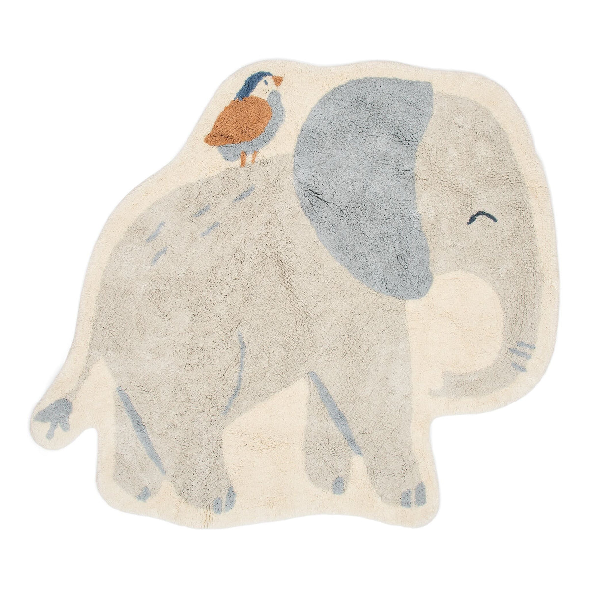 LITTLE DUTCH Elefanten-Teppich rund rutschfest - Safari Friends - wunderwunsch