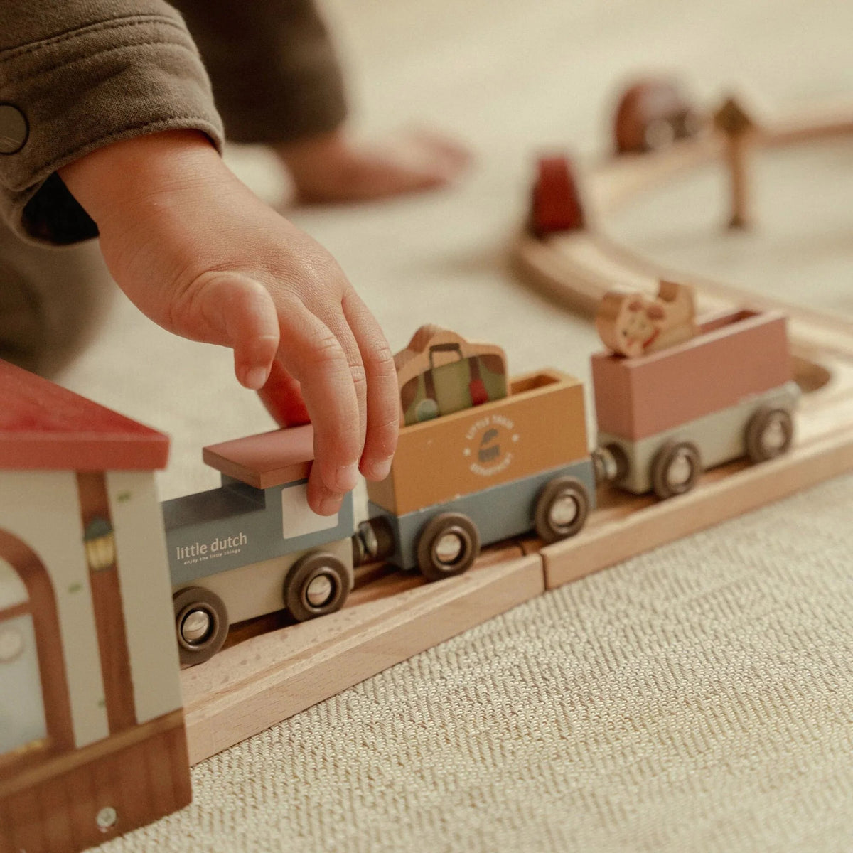 LITTLE DUTCH Holz Eisenbahn Gleis - XL - Essentials - wunderwunsch
