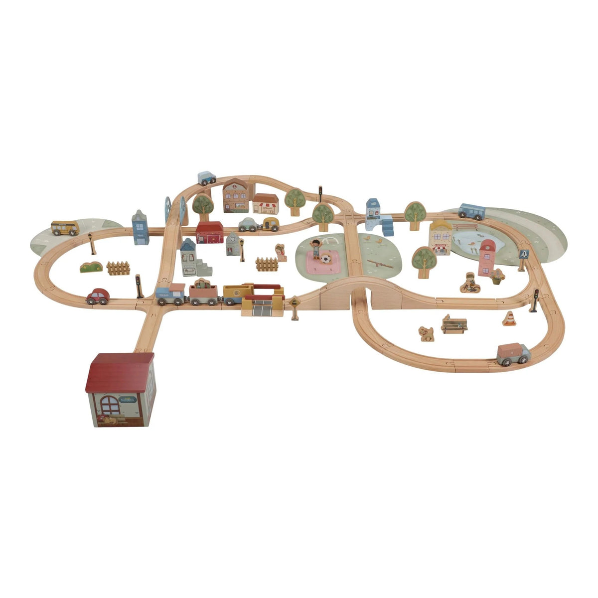 LITTLE DUTCH Holz Eisenbahn Gleis - XL - Essentials - wunderwunsch