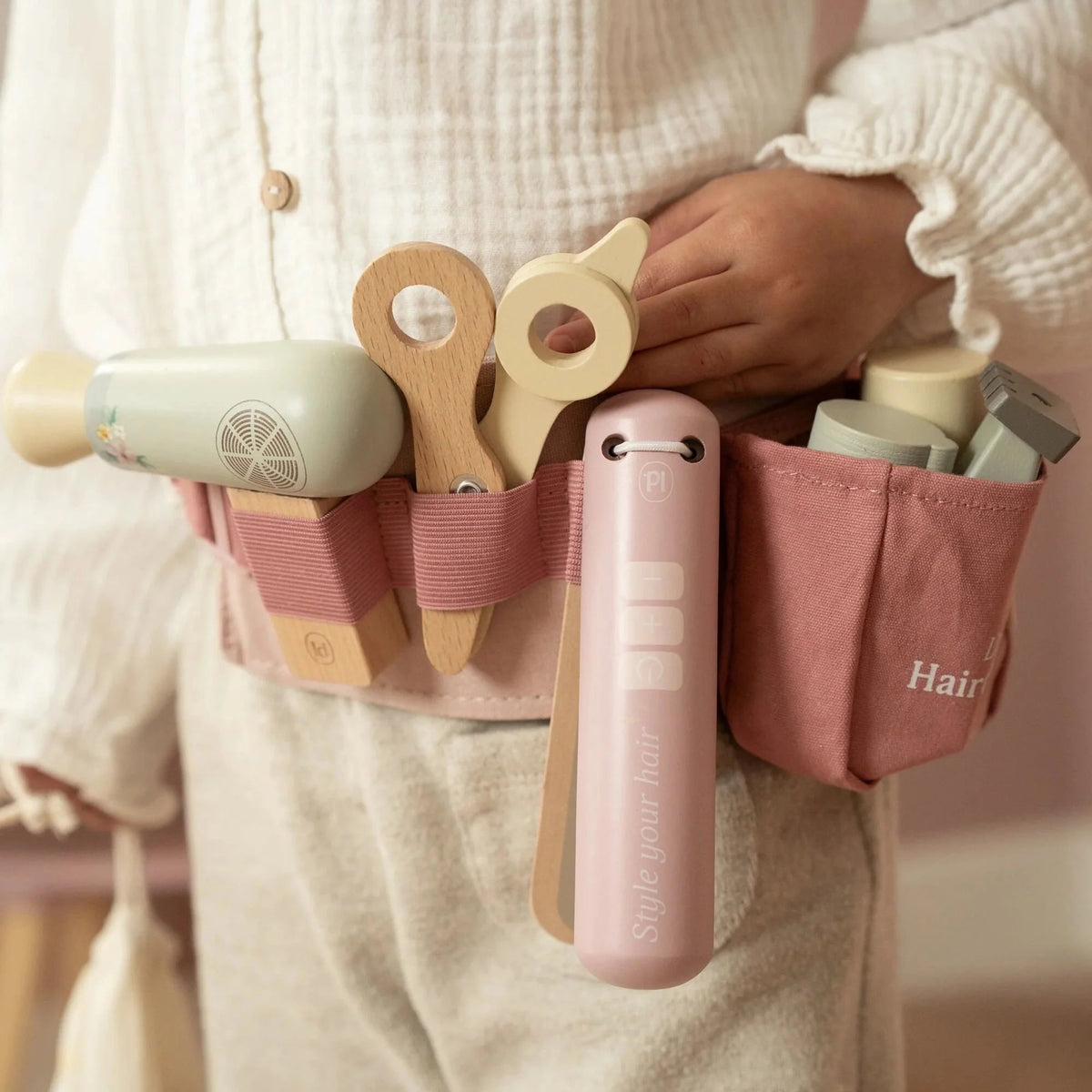 LITTLE DUTCH Holz Friseur-Set - Rosa - Essentials - wunderwunsch