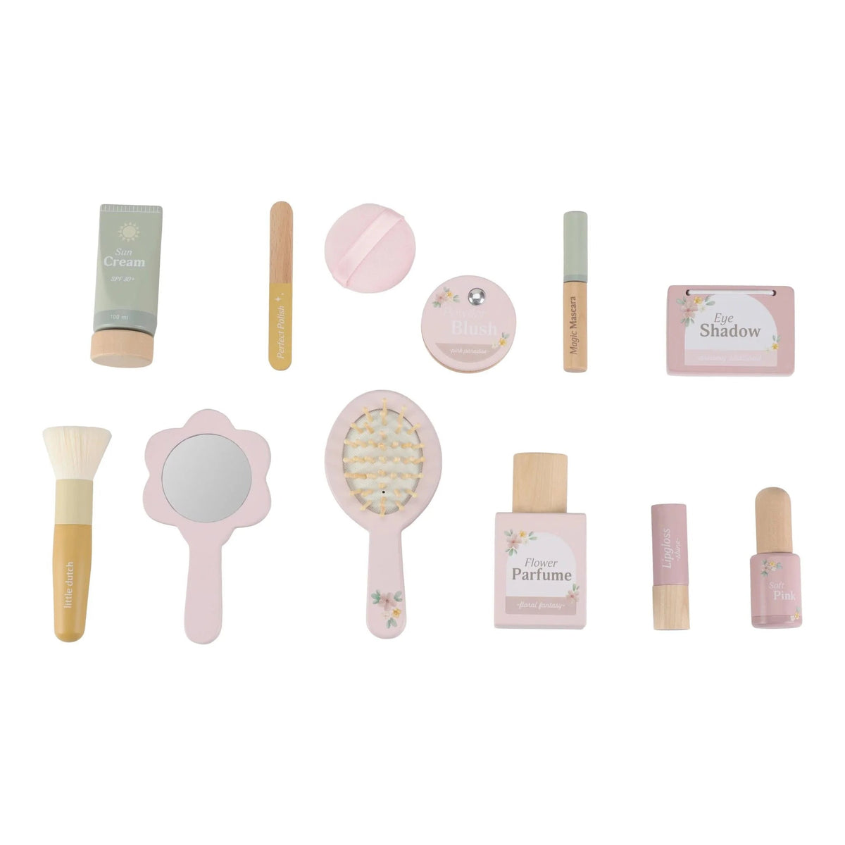 LITTLE DUTCH Holz Make-up-Set - Blumen - Essentials - wunderwunsch
