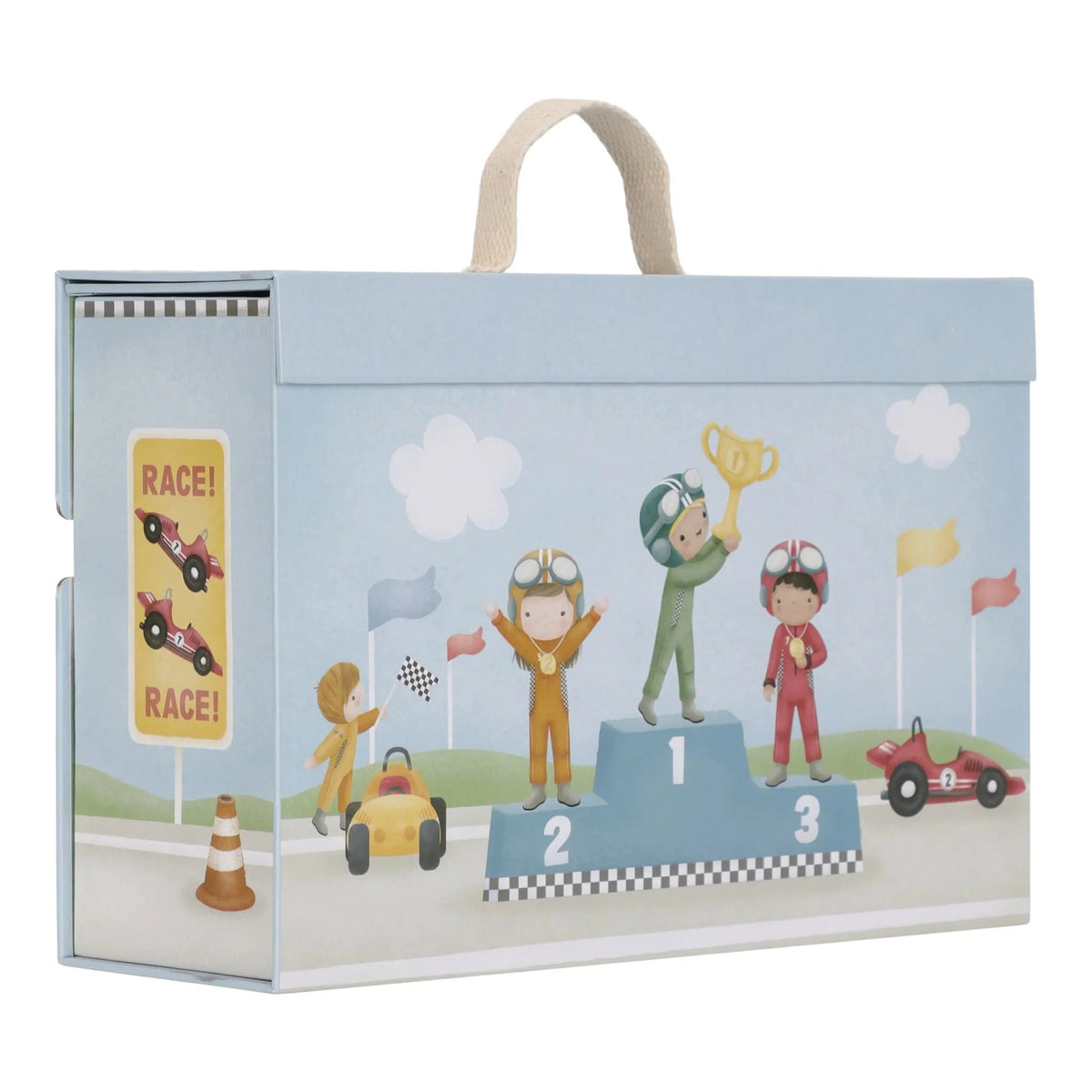 LITTLE DUTCH Holz Rennbahn im Spielkoffer - Essentials - wunderwunsch