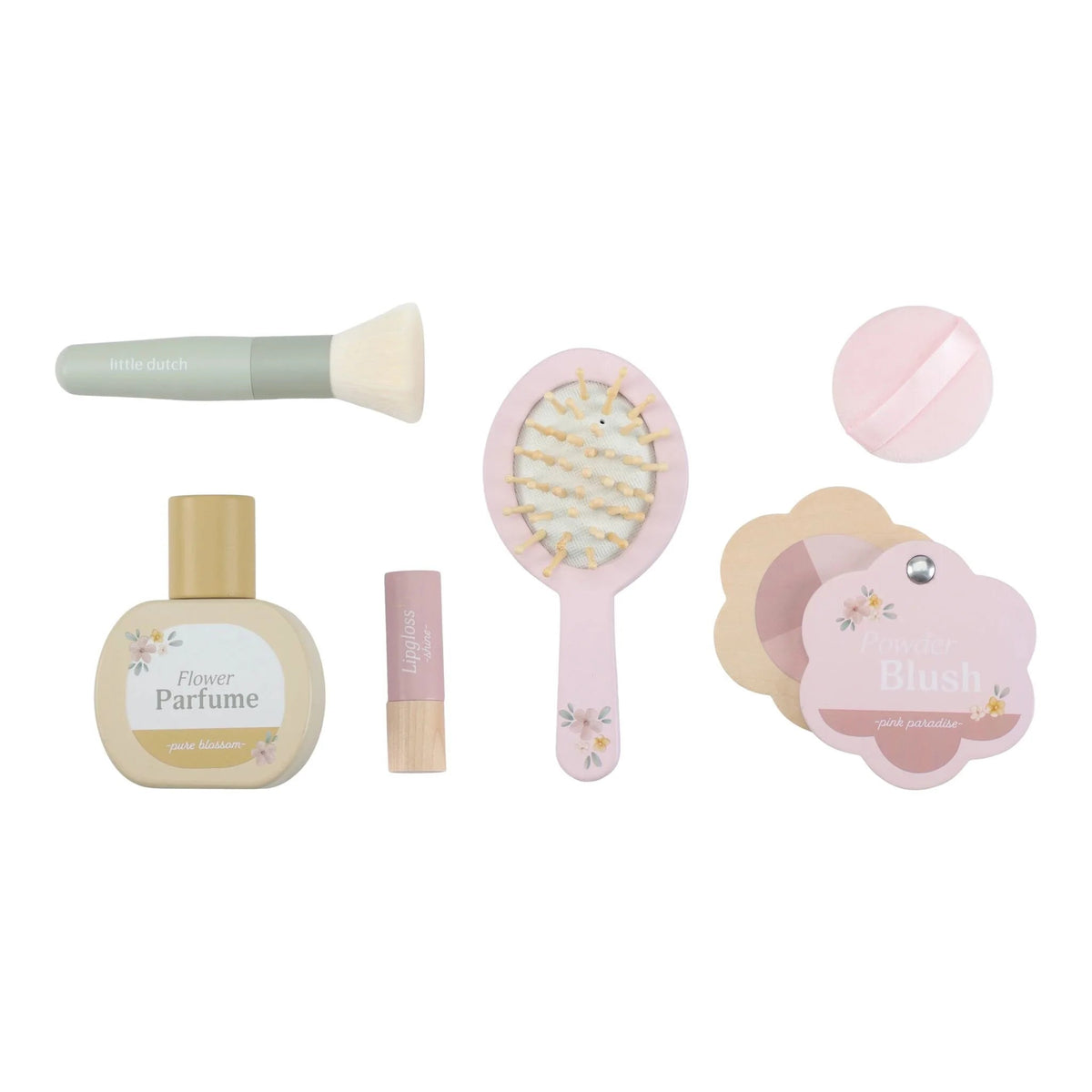 LITTLE DUTCH Holz Schminktisch groß mit Hocker - Rosa - Essentials - wunderwunsch