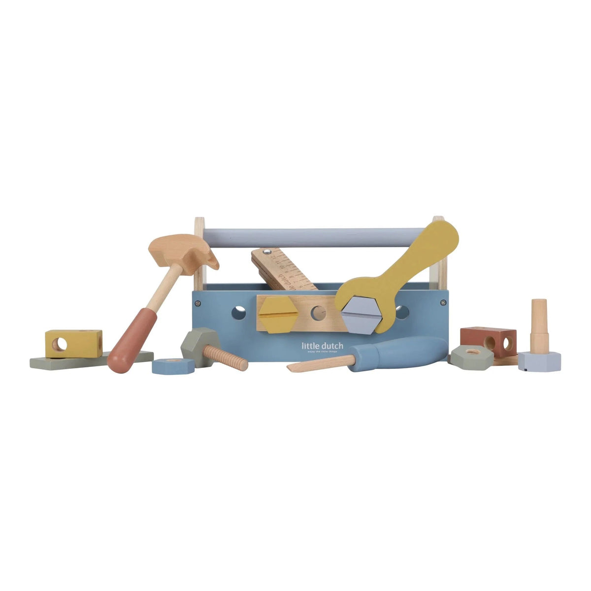 LITTLE DUTCH Holz Werkzeugkasten - Essentials - blau - wunderwunsch