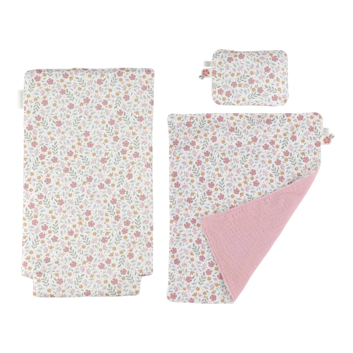 LITTLE DUTCH Holzpuppenwagen – Essentials – Rosa - wunderwunsch