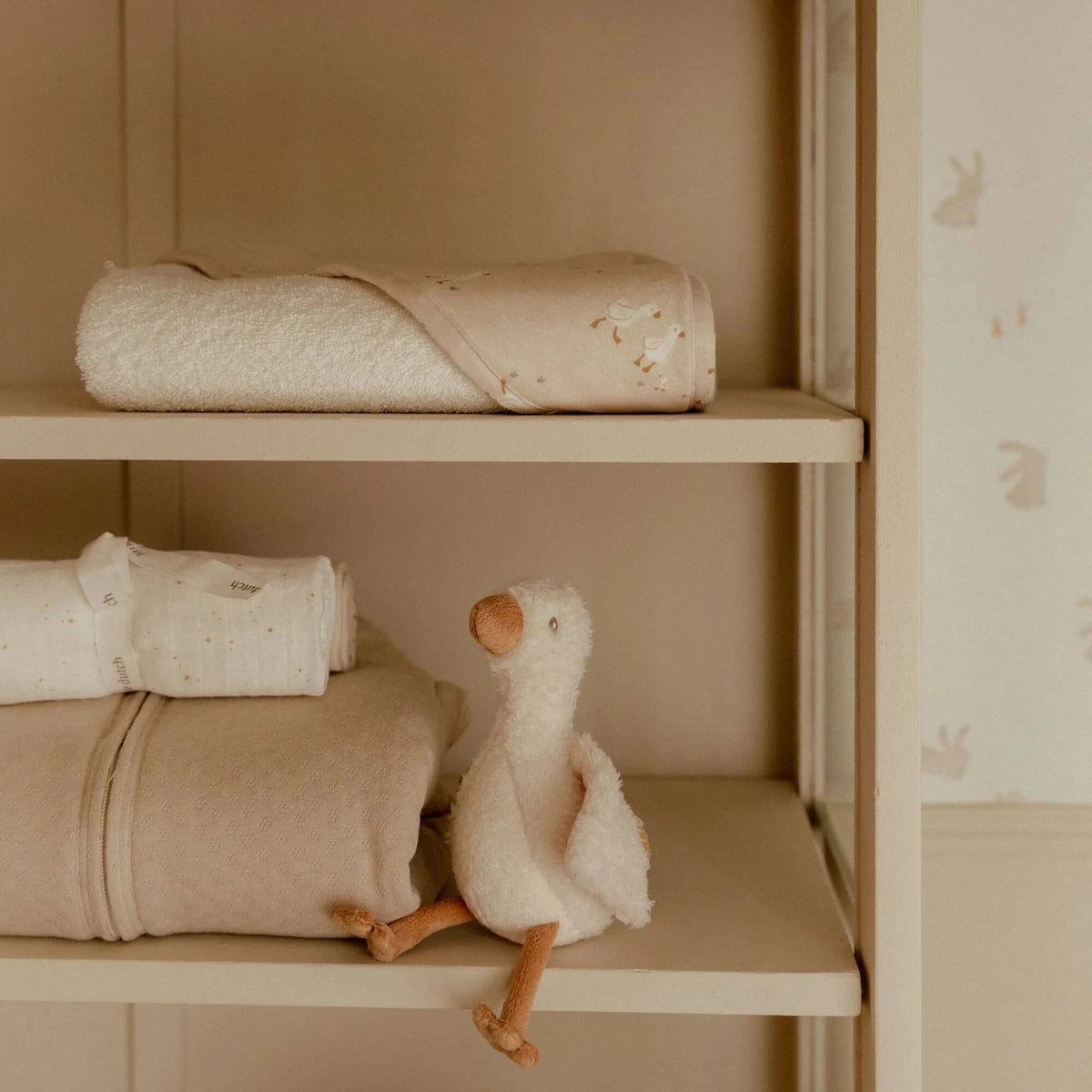 LITTLE DUTCH Kuscheltier - Gans weiß - Newborn Naturals - wunderwunsch