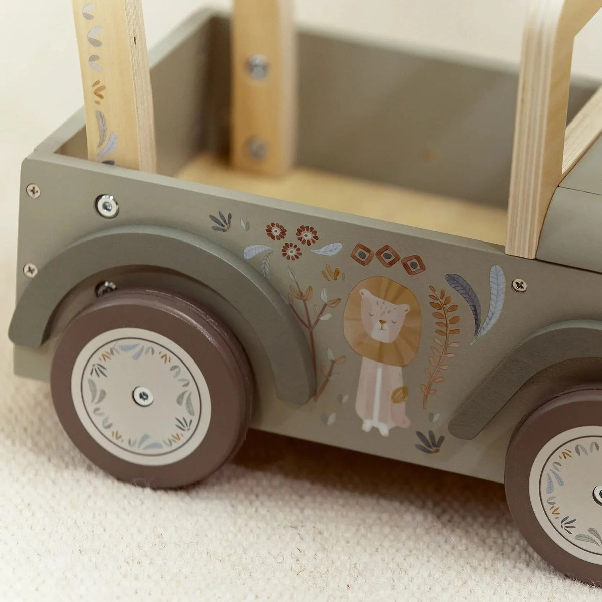 LITTLE DUTCH Schiebeauto Holz - Safari Friends - wunderwunsch